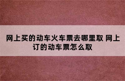 网上买的动车火车票去哪里取 网上订的动车票怎么取